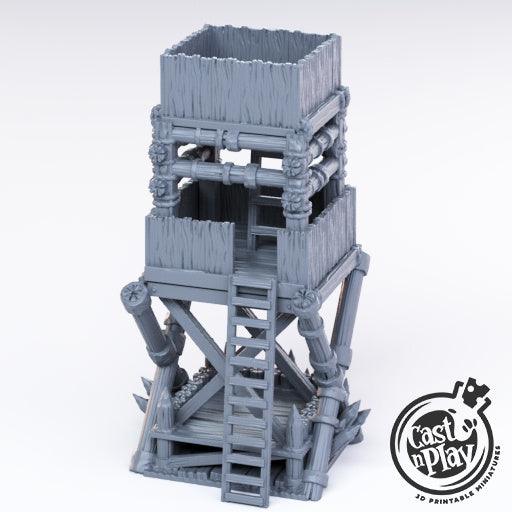 3D Printed Cast n Play - Watchtower 28mm 32mm D&D - 3D Printing Boss 