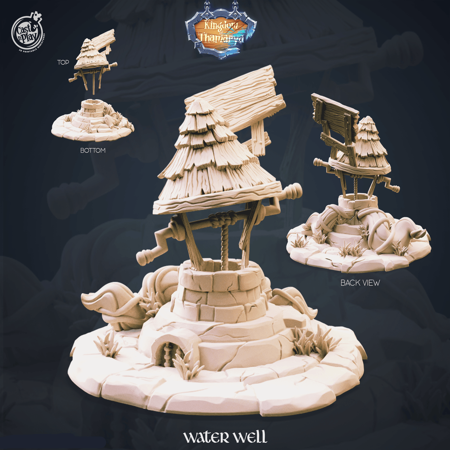 3D Printed Cast n Play Water Well Kingdom Of Thamarya 28mm 32mm D&D - 3D Printing Boss 