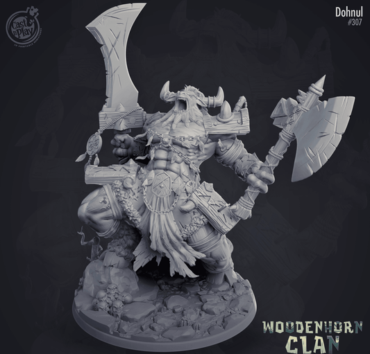 3D Printed Cast n Play Woodenhorn Clan - Monster Dohnul 28mm 32mm D&D - 3D Printing Boss 