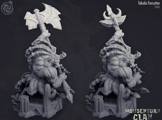 3D Printed Cast n Play Woodenhorn Clan - Tokala Farcutter 28mm 32mm D&D - 3D Printing Boss 
