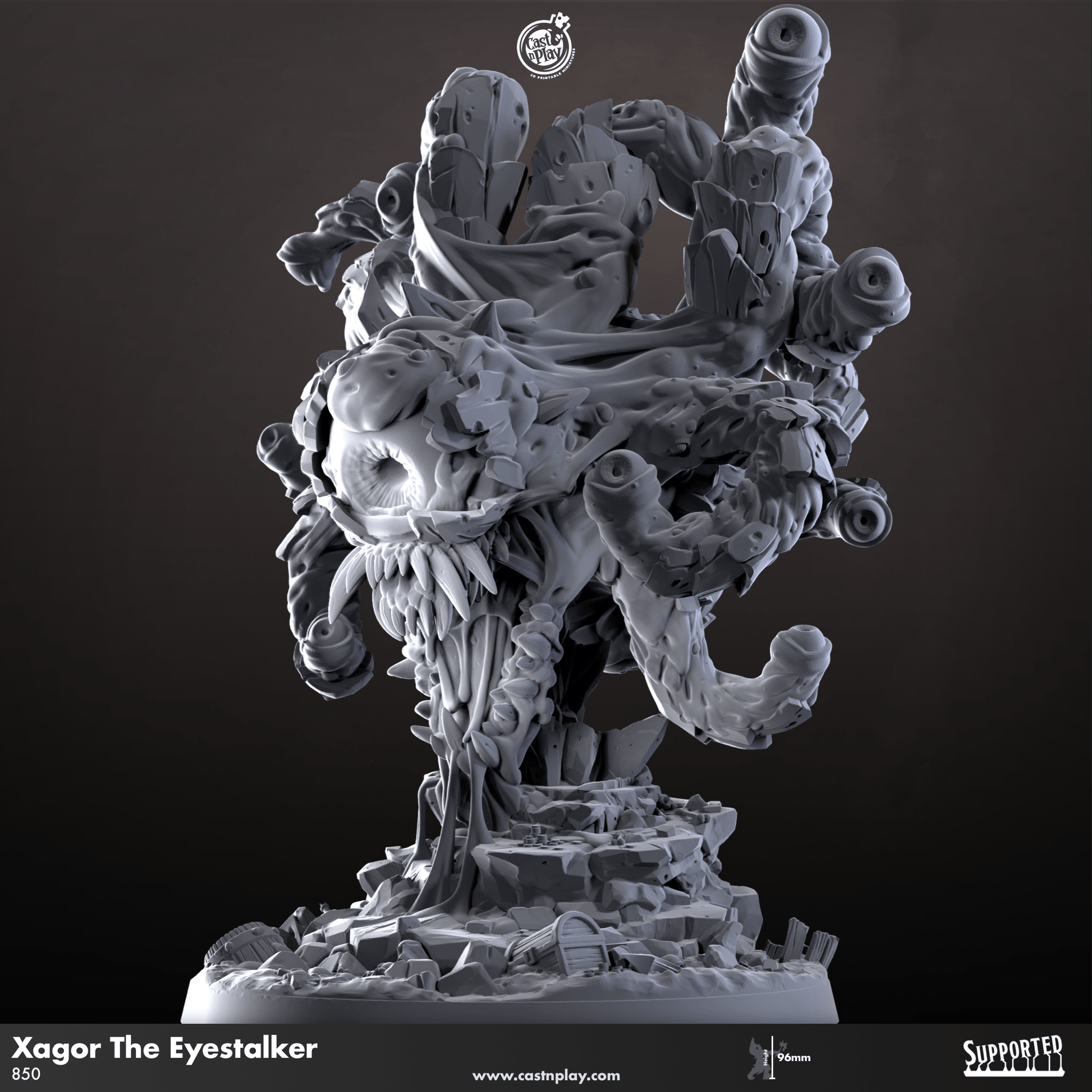 3D Printed Cast n Play Xagor The Eyestalker 28mm 32mm D&D - 3D Printing Boss 