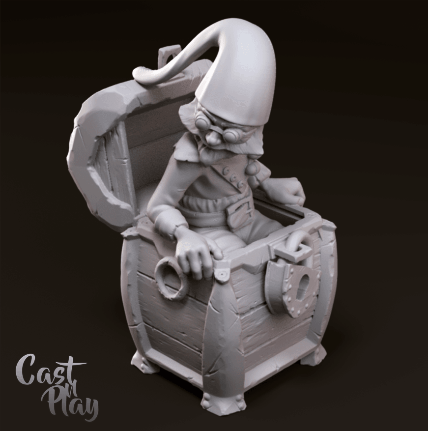 3D Printed Cast n Play Xmas Gnome 28mm 32mm D&D - 3D Printing Boss 