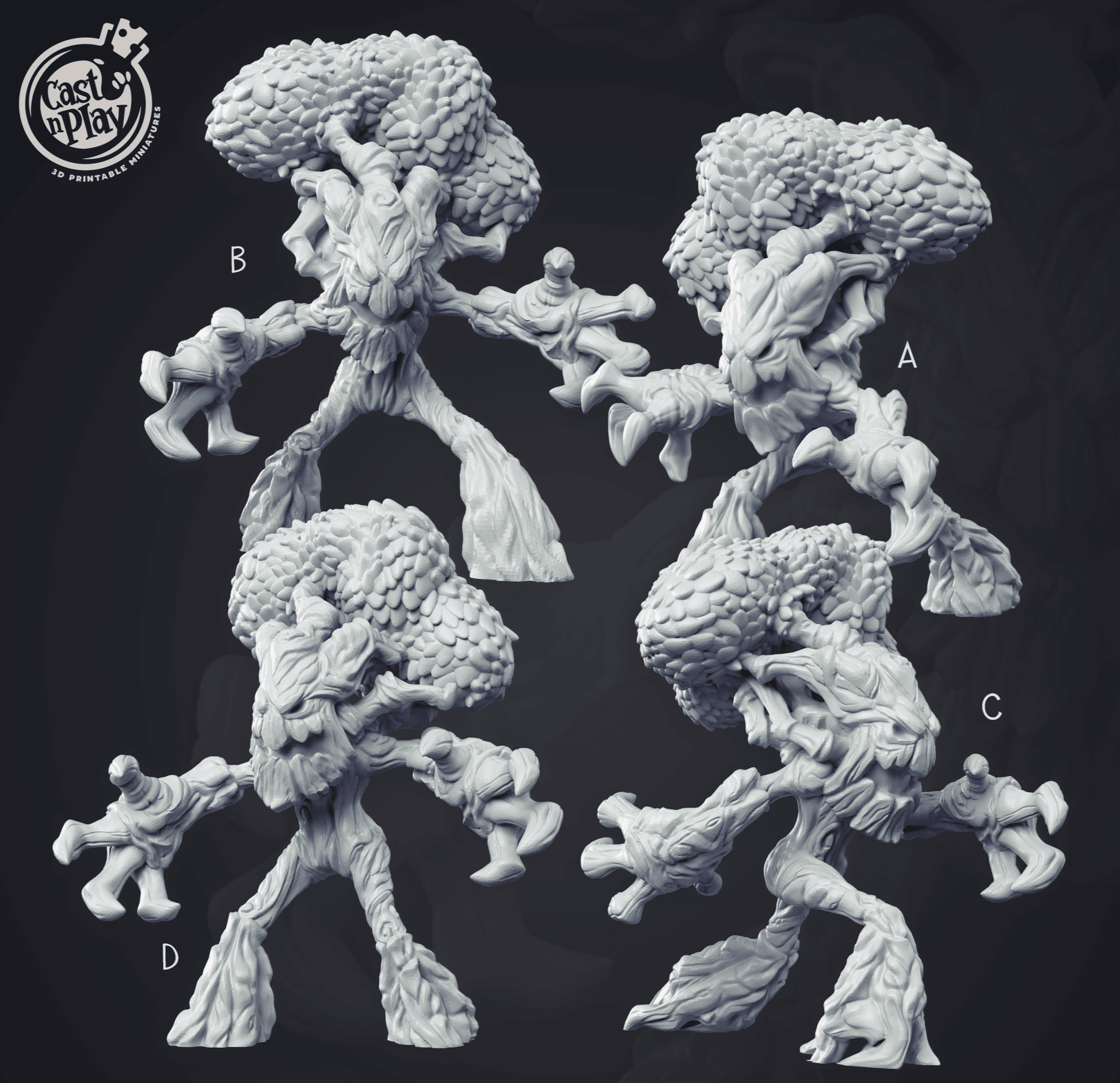 3D Printed Cast n Play - Young Ents Set 28mm 32mm D&D - 3D Printing Boss 