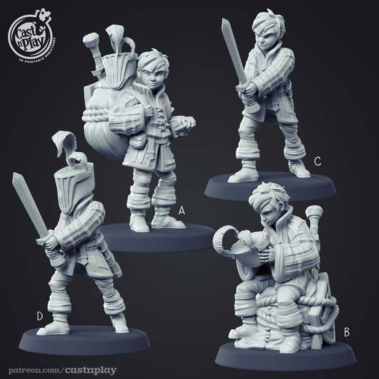 3D Printed Cast n Play - Young Squire 28mm 32mm D&D - 3D Printing Boss 