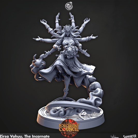 3D Printed Cast n Play Zirsa Vohuu The Incarnate 28mm 32mm D&D - 3D Printing Boss 