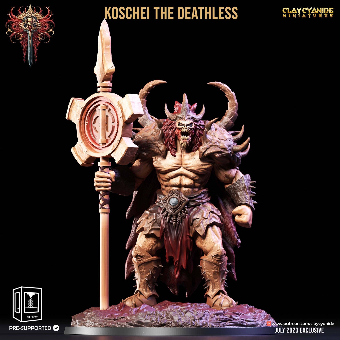 3D Printed Clay Cyanide ACT 1 The Ressurection of Chernobog 28 32 mm D&D - 3D Printing Boss 