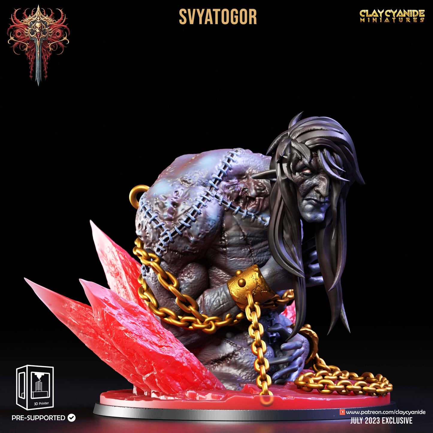 3D Printed Clay Cyanide ACT 1 The Ressurection of Chernobog 28 32 mm D&D - 3D Printing Boss 