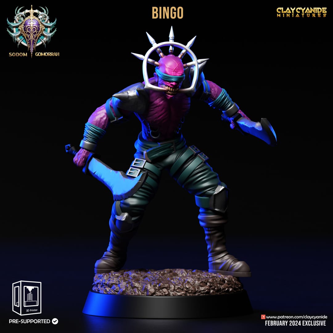 3D Printed Clay Cyanide Abominations of Gomorrah - Bingo 28mm 32mm D&D - 3D Printing Boss 