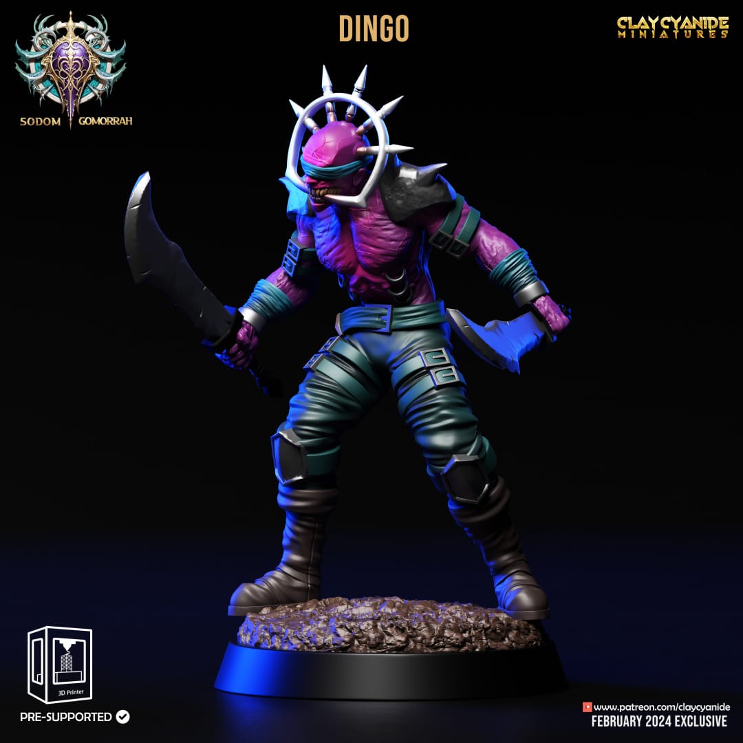 3D Printed Clay Cyanide Abominations of Gomorrah - Dingo 28mm 32mm D&D - 3D Printing Boss 
