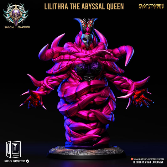3D Printed Clay Cyanide Abominations of Gomorrah - Lilithra The Abyssal Queen 28mm 32mm D&D - 3D Printing Boss 