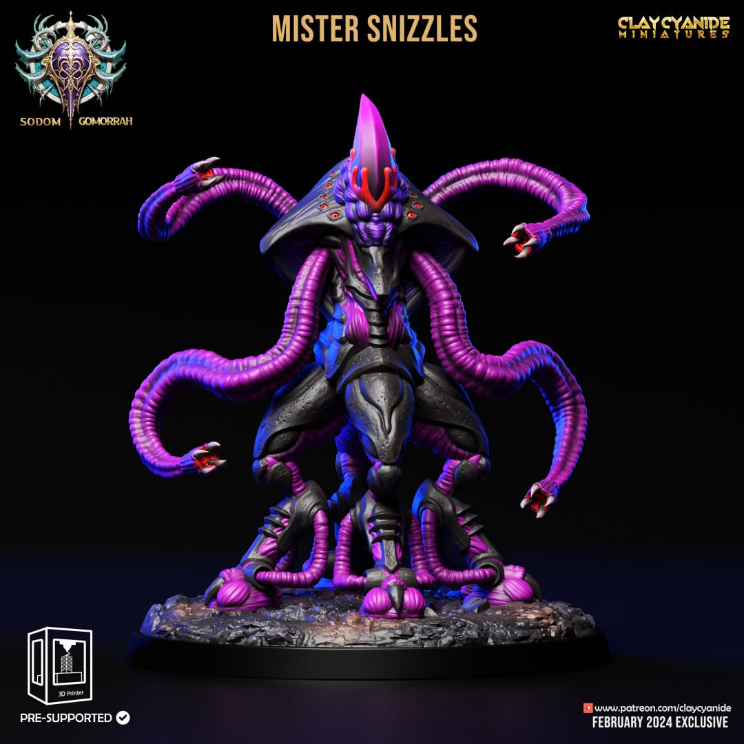 3D Printed Clay Cyanide Abominations of Gomorrah - Mister Snizzles 28mm 32mm D&D - 3D Printing Boss 
