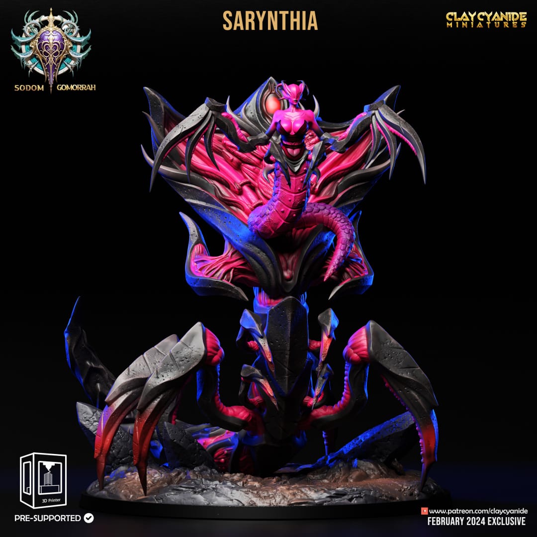 3D Printed Clay Cyanide Abominations of Gomorrah - Sarynthia 28mm 32mm D&D - 3D Printing Boss 