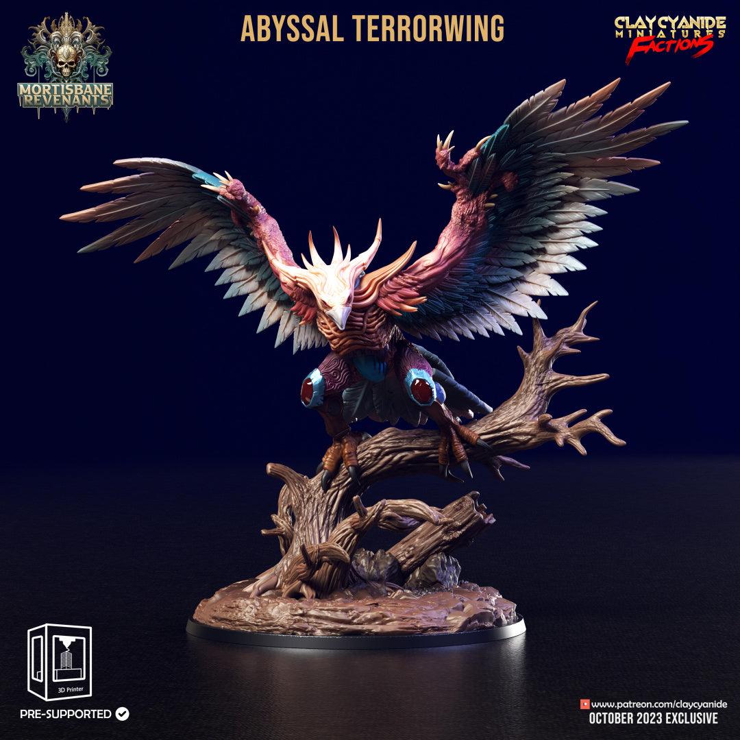 3D Printed Clay Cyanide Abyssal Terrorwing Mortisbane  Revenants 28 32 mm D&D - 3D Printing Boss 
