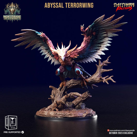 3D Printed Clay Cyanide Abyssal Terrorwing Mortisbane  Revenants 28 32 mm D&D - 3D Printing Boss 