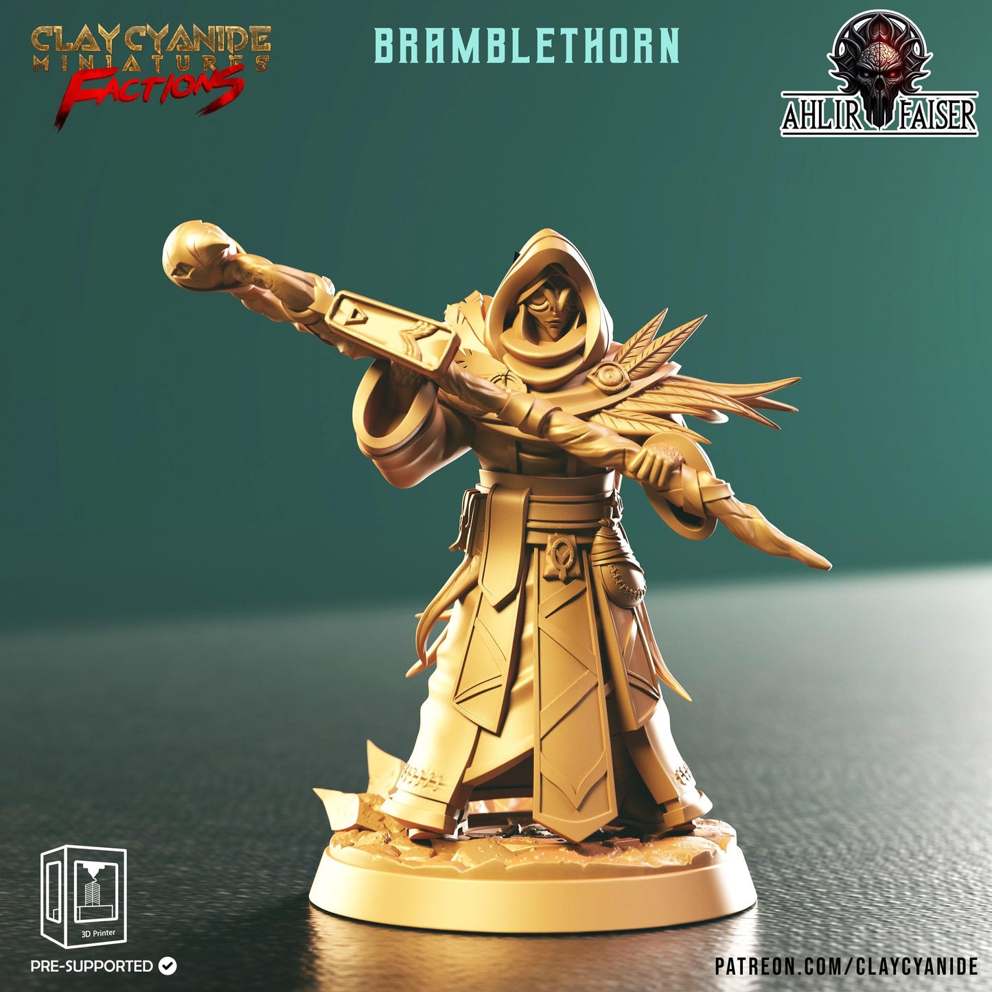 3D Printed Clay Cyanide Ahlir Faiser Factions Ragnarok D&D - 3D Printing Boss 