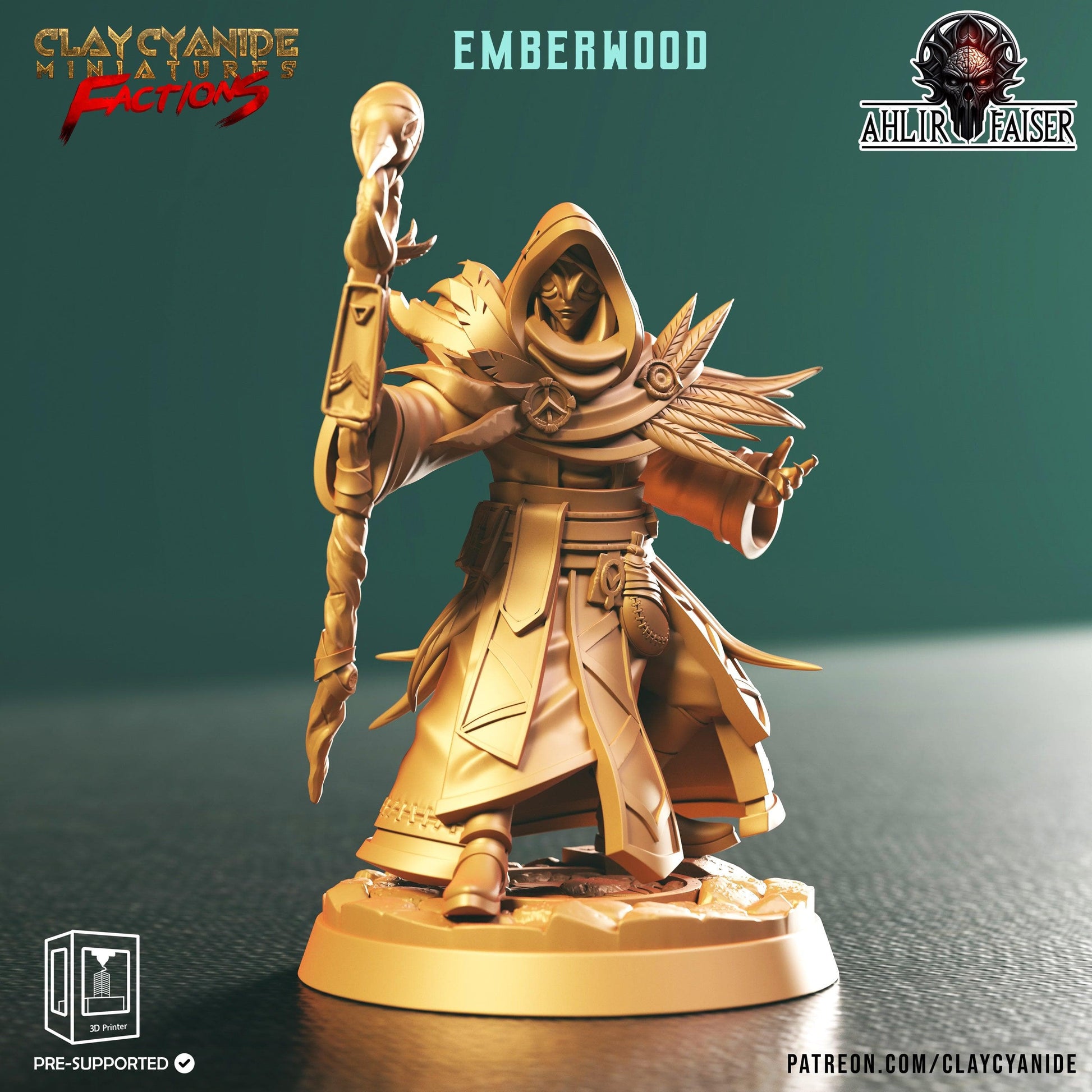 3D Printed Clay Cyanide Ahlir Faiser Factions Ragnarok D&D - 3D Printing Boss 