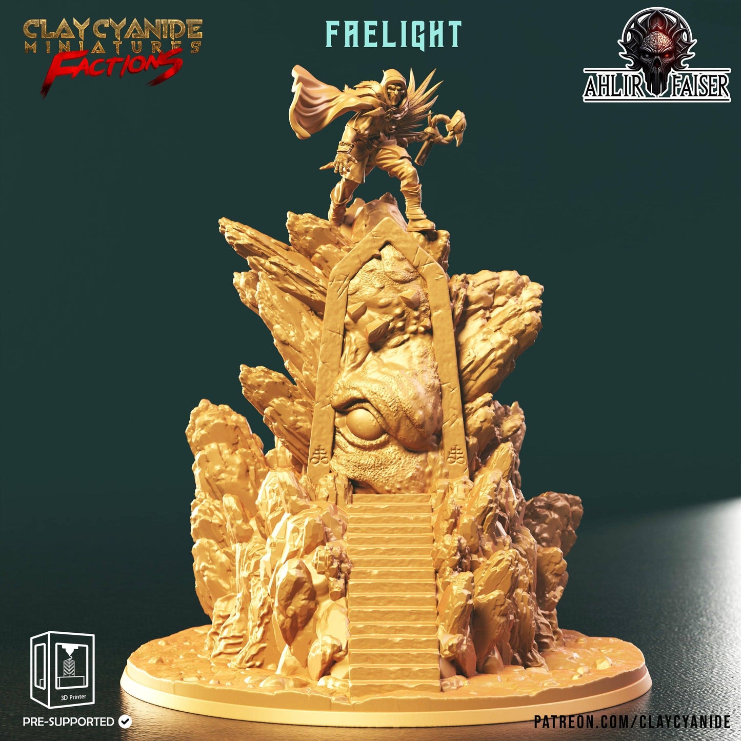 3D Printed Clay Cyanide Ahlir Faiser Factions Ragnarok D&D - 3D Printing Boss 