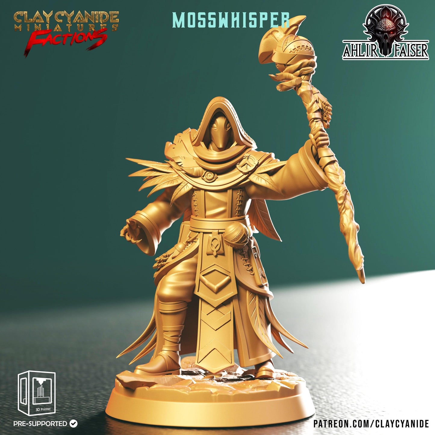 3D Printed Clay Cyanide Ahlir Faiser Factions Ragnarok D&D - 3D Printing Boss 