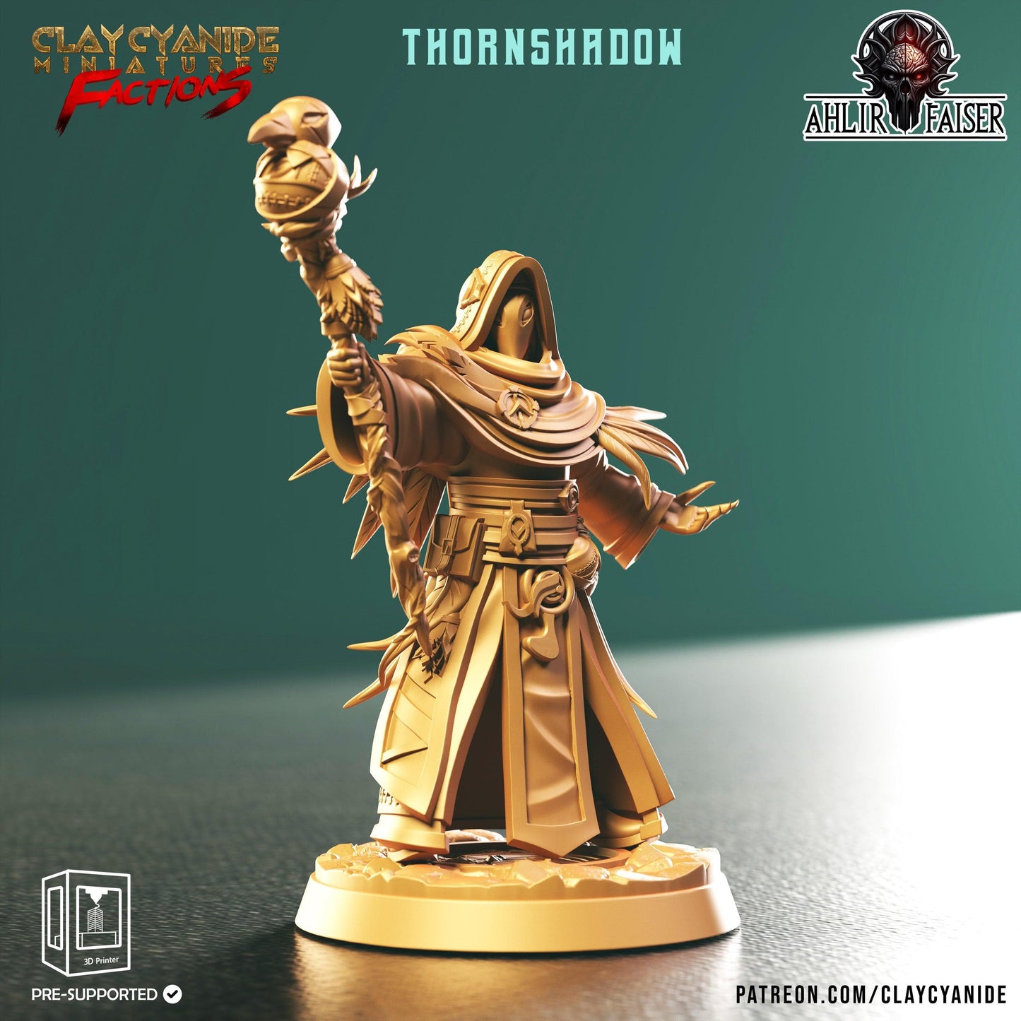 3D Printed Clay Cyanide Ahlir Faiser Factions Ragnarok D&D - 3D Printing Boss 