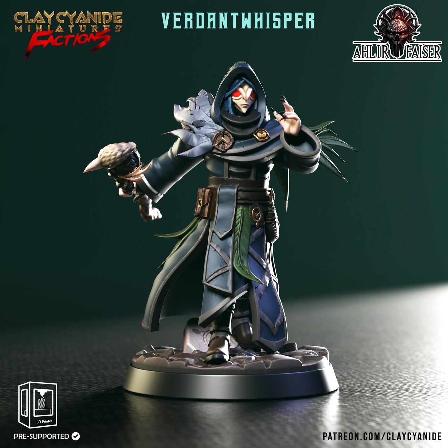 3D Printed Clay Cyanide Ahlir Faiser Factions Ragnarok D&D - 3D Printing Boss 