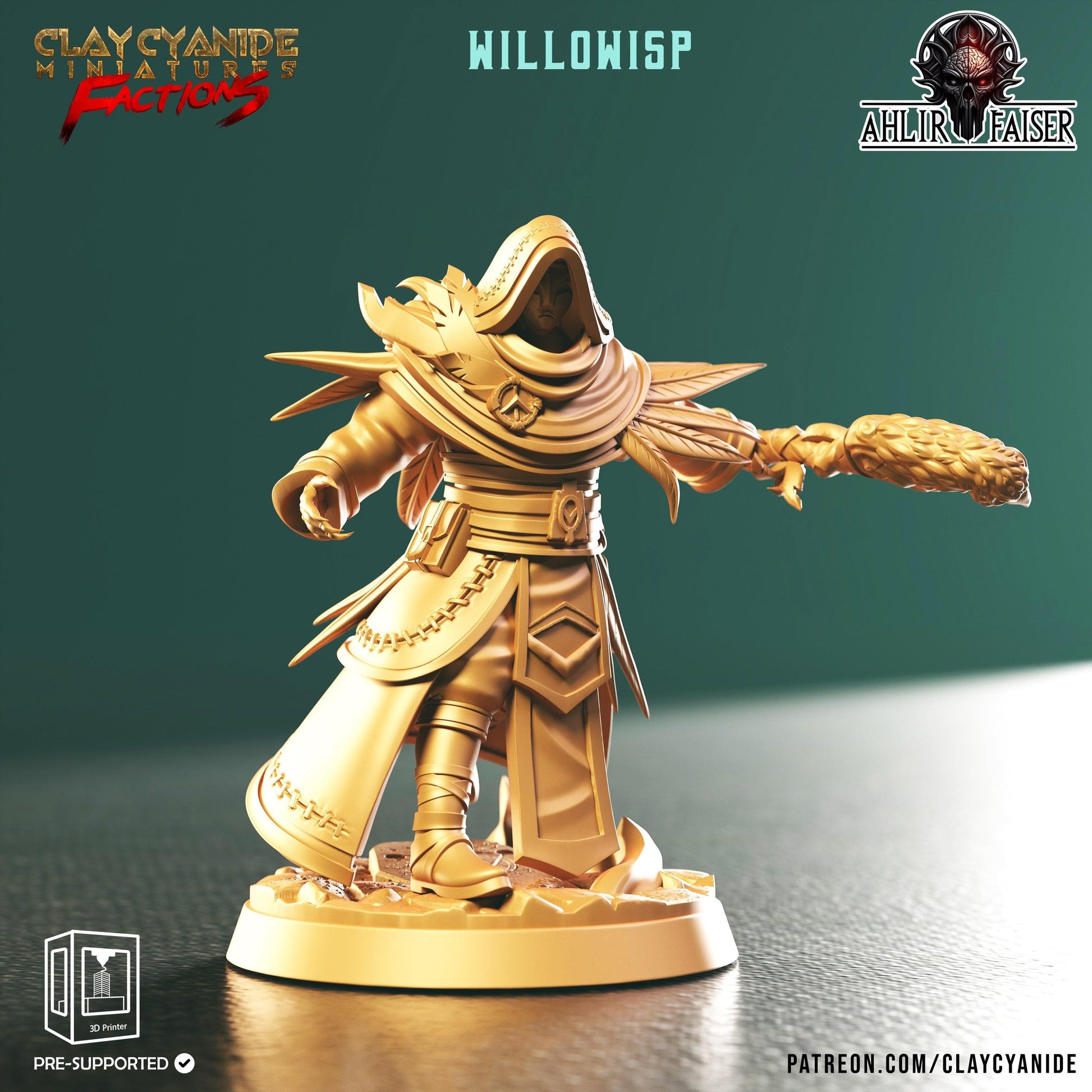 3D Printed Clay Cyanide Ahlir Faiser Factions Ragnarok D&D - 3D Printing Boss 