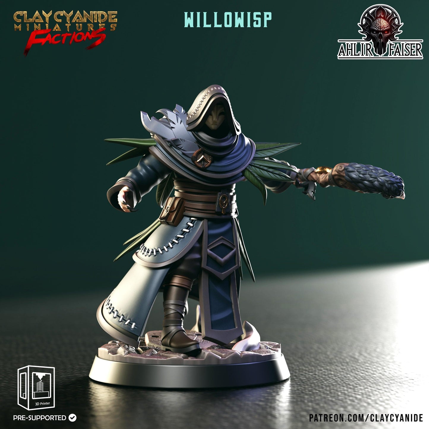 3D Printed Clay Cyanide Ahlir Faiser Factions Ragnarok D&D - 3D Printing Boss 