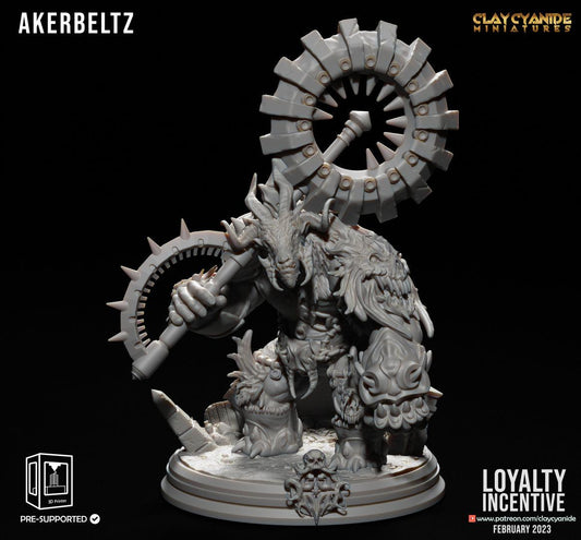 3D Printed Clay Cyanide Akerbeltz 28 32 mm D&D - 3D Printing Boss 