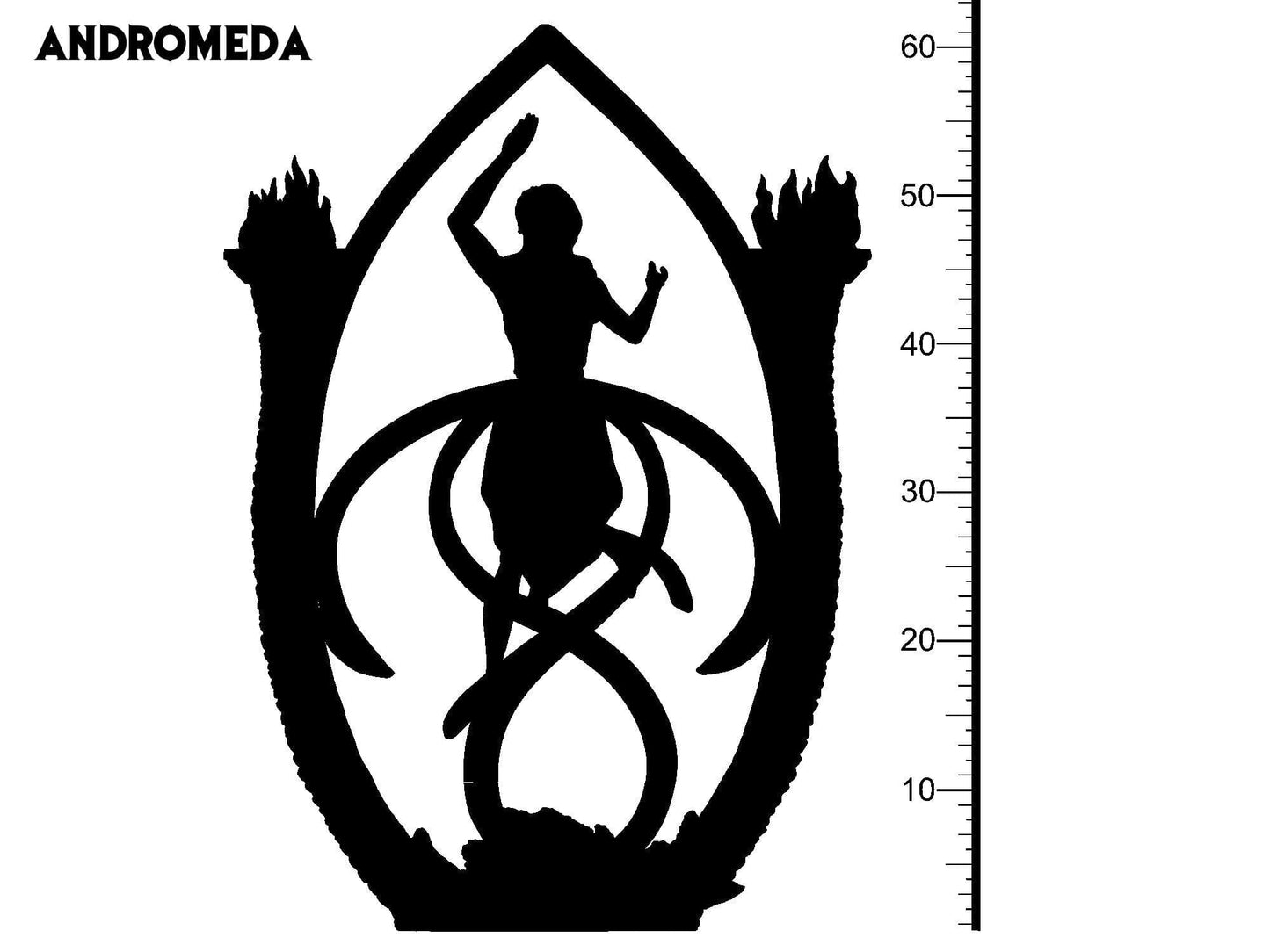 3D Printed Clay Cyanide Andromeda Greek Mythology Part 2 28 32 mm D&D - 3D Printing Boss 