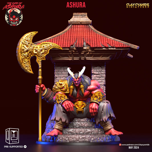 3D Printed Clay Cyanide Ashura The Gate of Ashura 28 32 mm D&D - 3D Printing Boss 