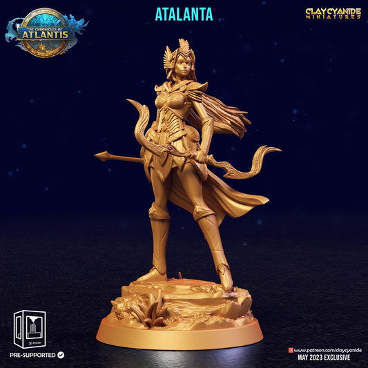 3D Printed Clay Cyanide Atalanta The Chronicles of Atlantis 28 32 mm D&D - 3D Printing Boss 