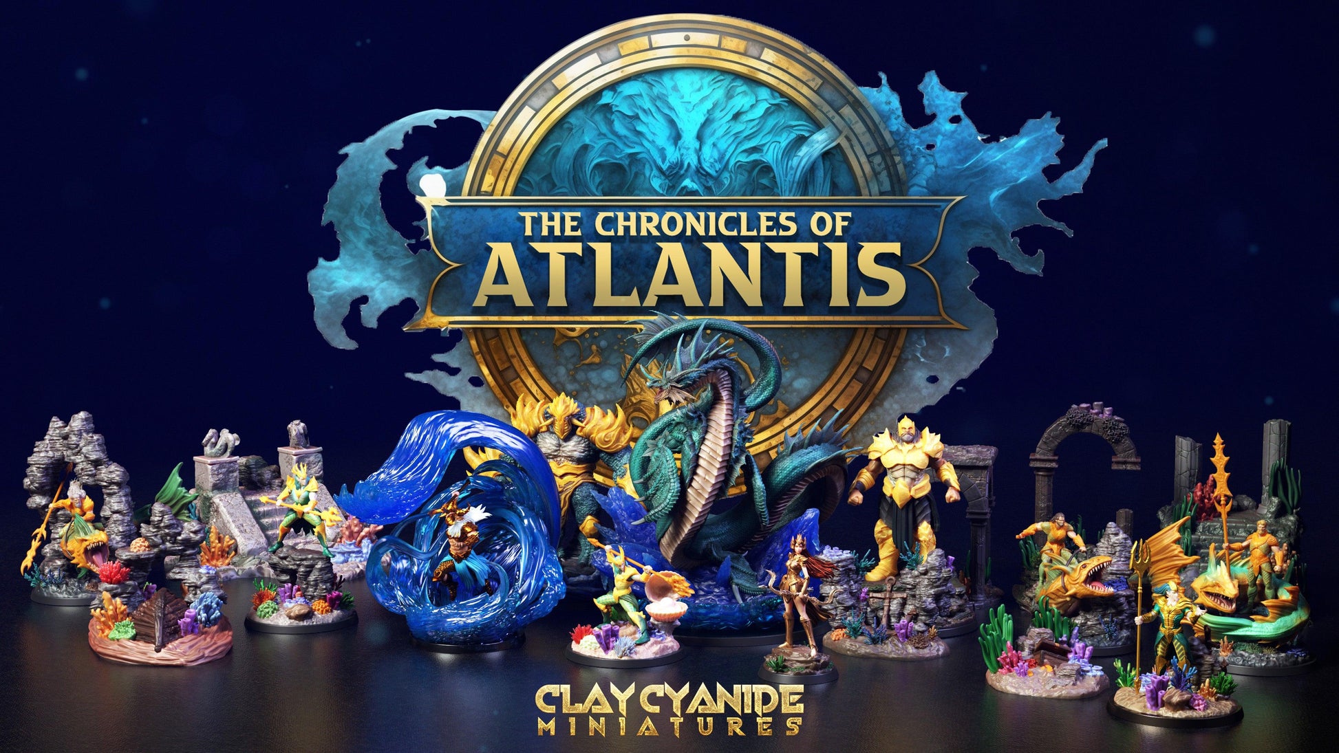 3D Printed Clay Cyanide Atlantean Knights The Chronicles of Atlantis 28 32 mm D&D - 3D Printing Boss 