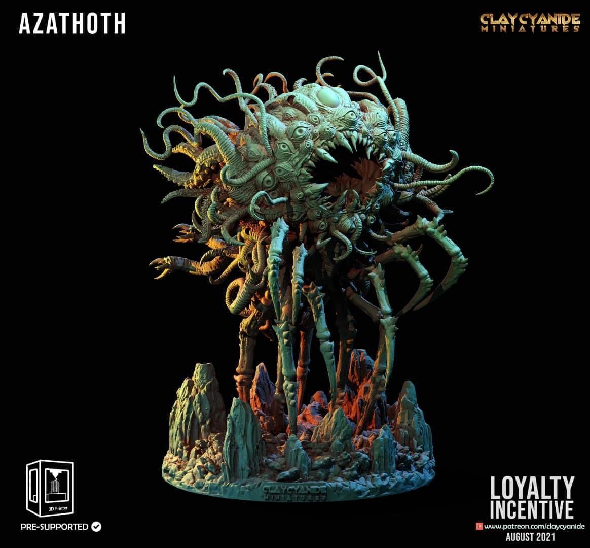 3D Printed Clay Cyanide - Azathoth the God of Chaos 28mm 32mm D&D - 3D Printing Boss 