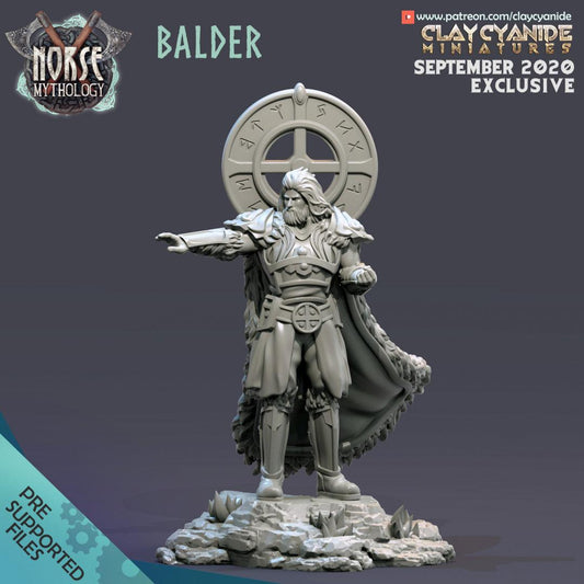 3D Printed Clay Cyanide Balder Norse Mythology 28 32 mm D&D - 3D Printing Boss 