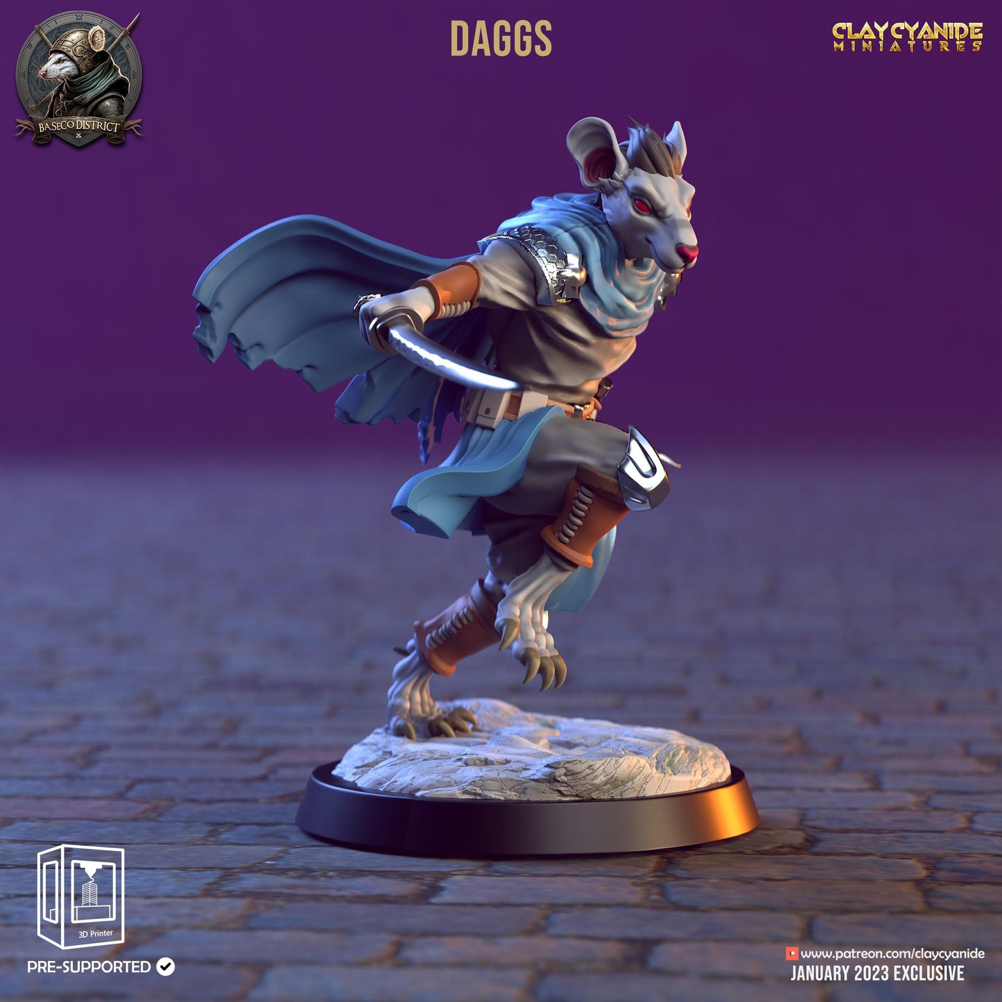 3D Printed Clay Cyanide Baseco District Factions Tribes Ragnarok D&D - 3D Printing Boss 