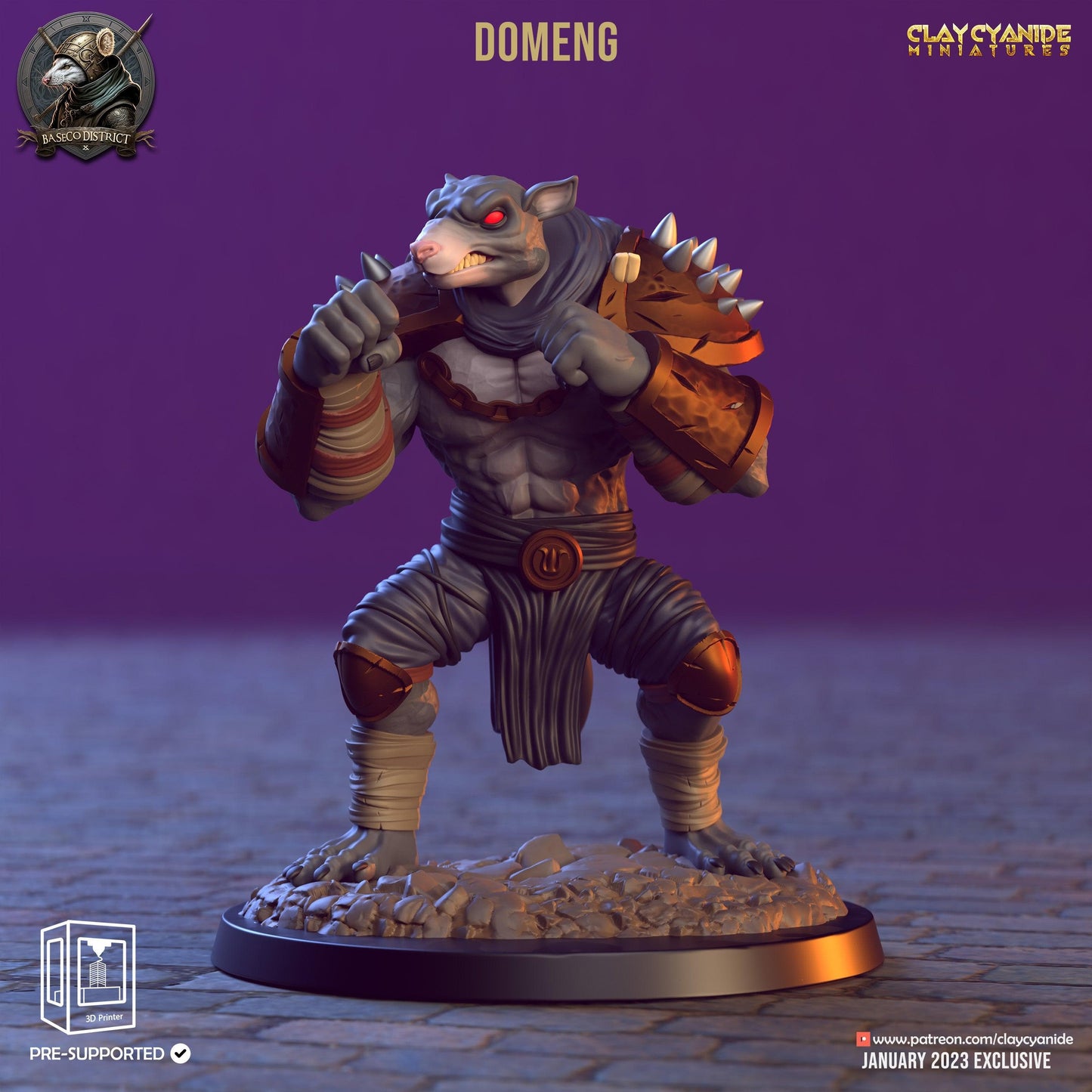 3D Printed Clay Cyanide Baseco District Factions Tribes Ragnarok D&D - 3D Printing Boss 