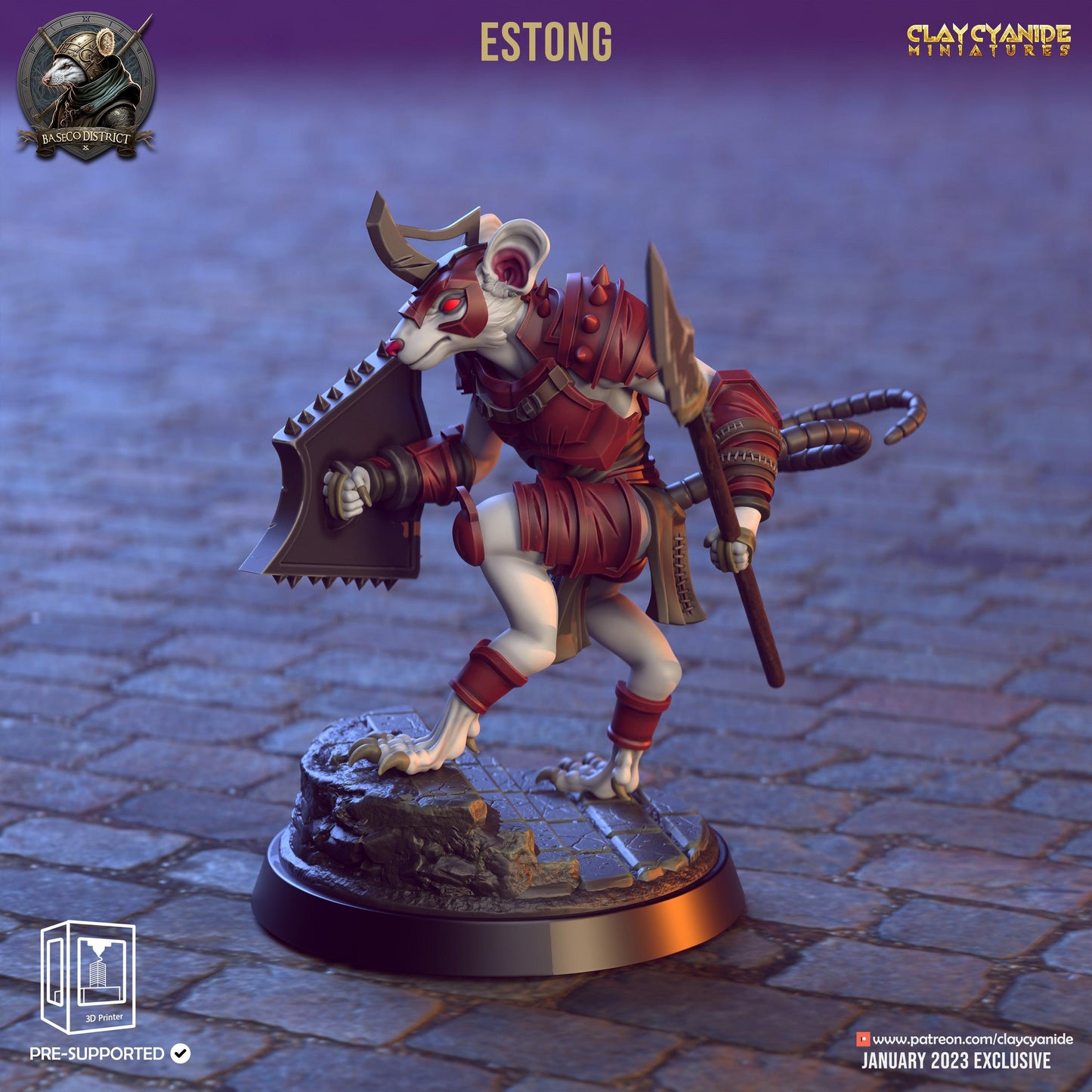 3D Printed Clay Cyanide Baseco District Factions Tribes Ragnarok D&D - 3D Printing Boss 