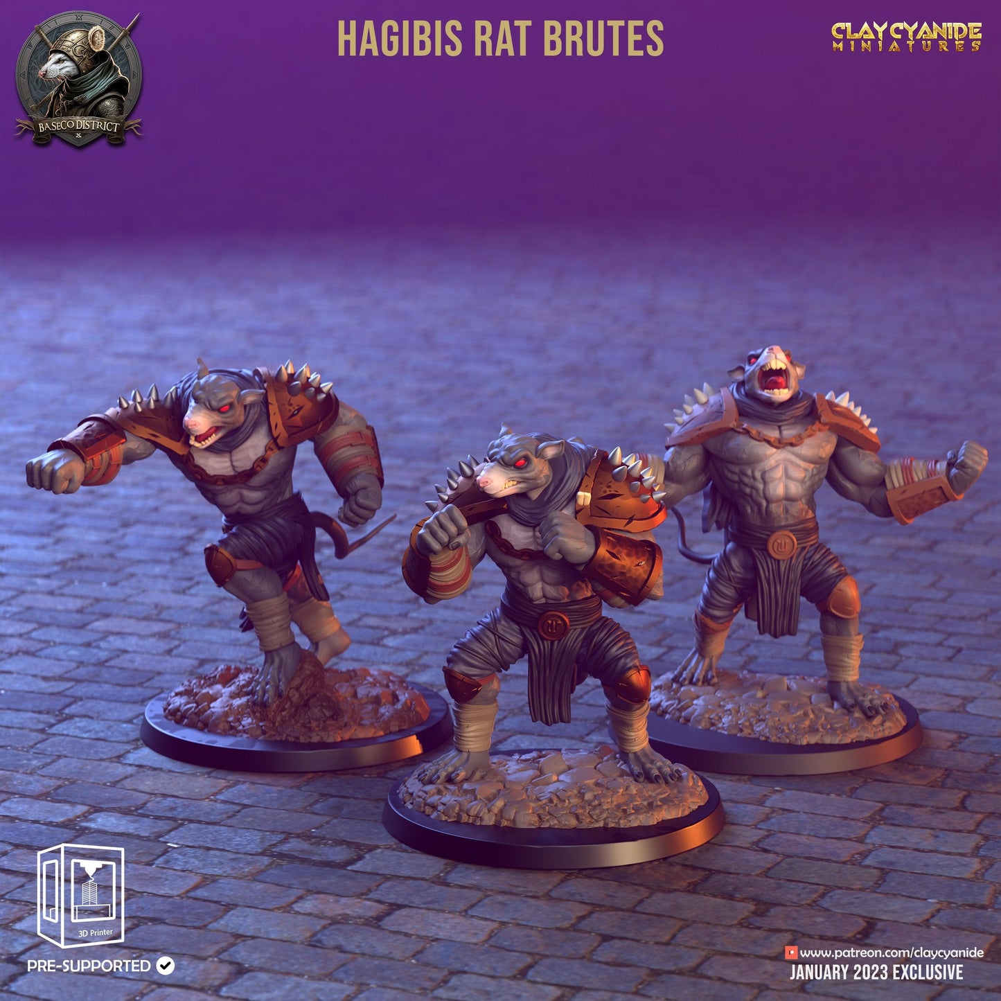 3D Printed Clay Cyanide Baseco District Factions Tribes Ragnarok D&D - 3D Printing Boss 