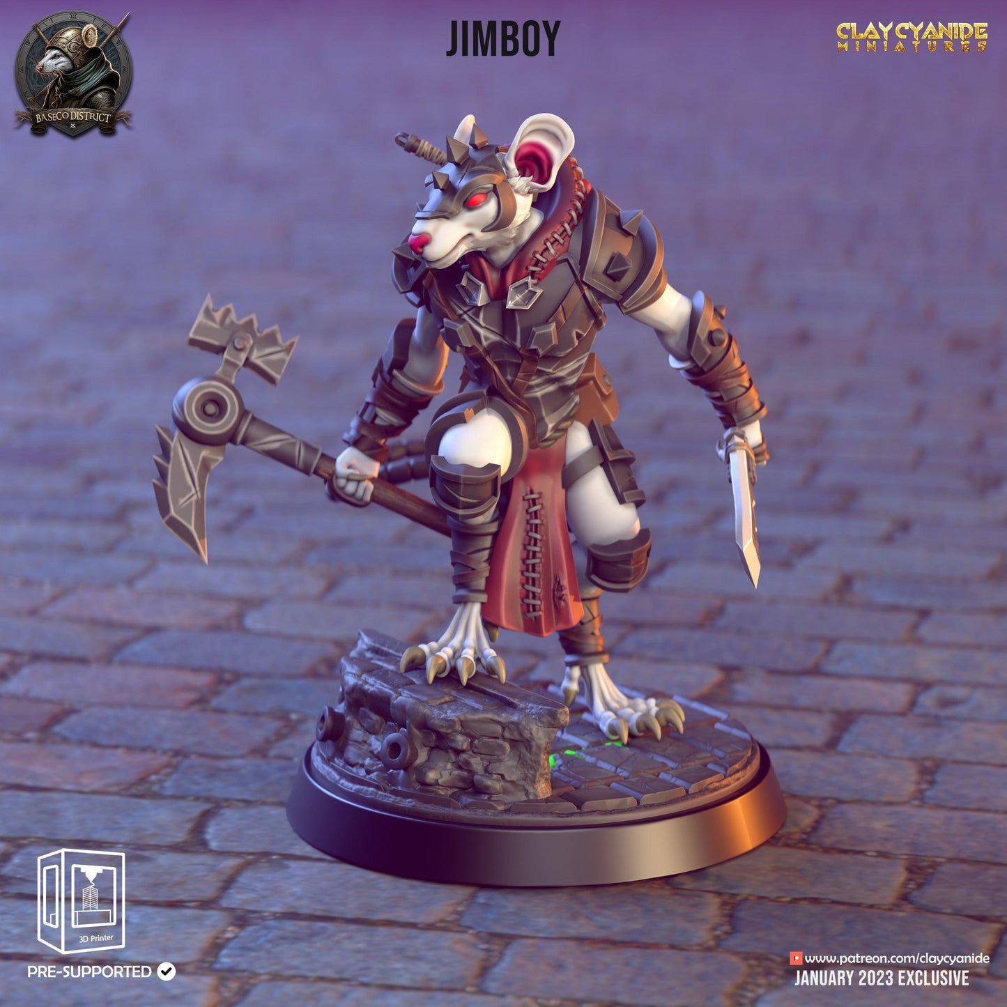3D Printed Clay Cyanide Baseco District Factions Tribes Ragnarok D&D - 3D Printing Boss 