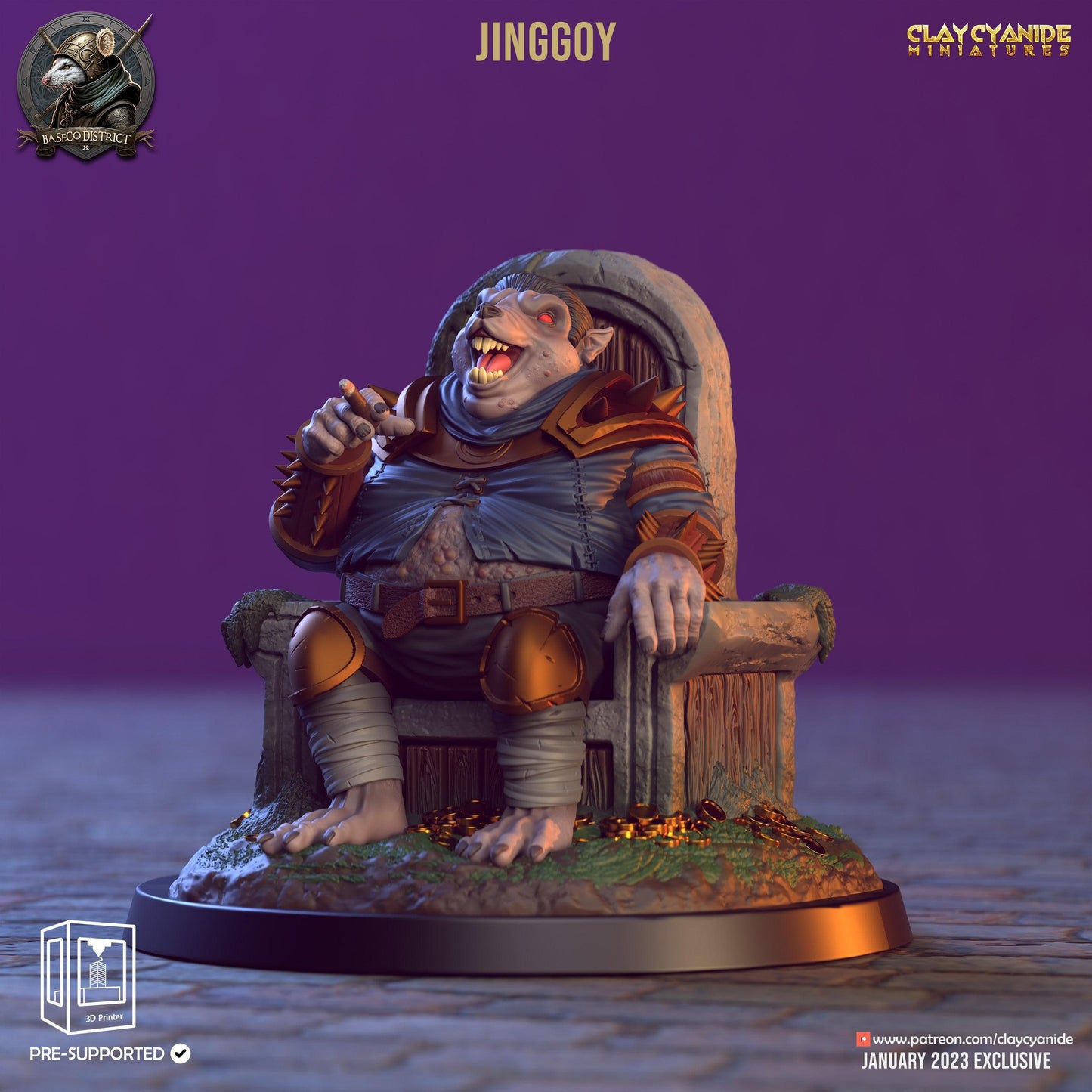 3D Printed Clay Cyanide Baseco District Factions Tribes Ragnarok D&D - 3D Printing Boss 