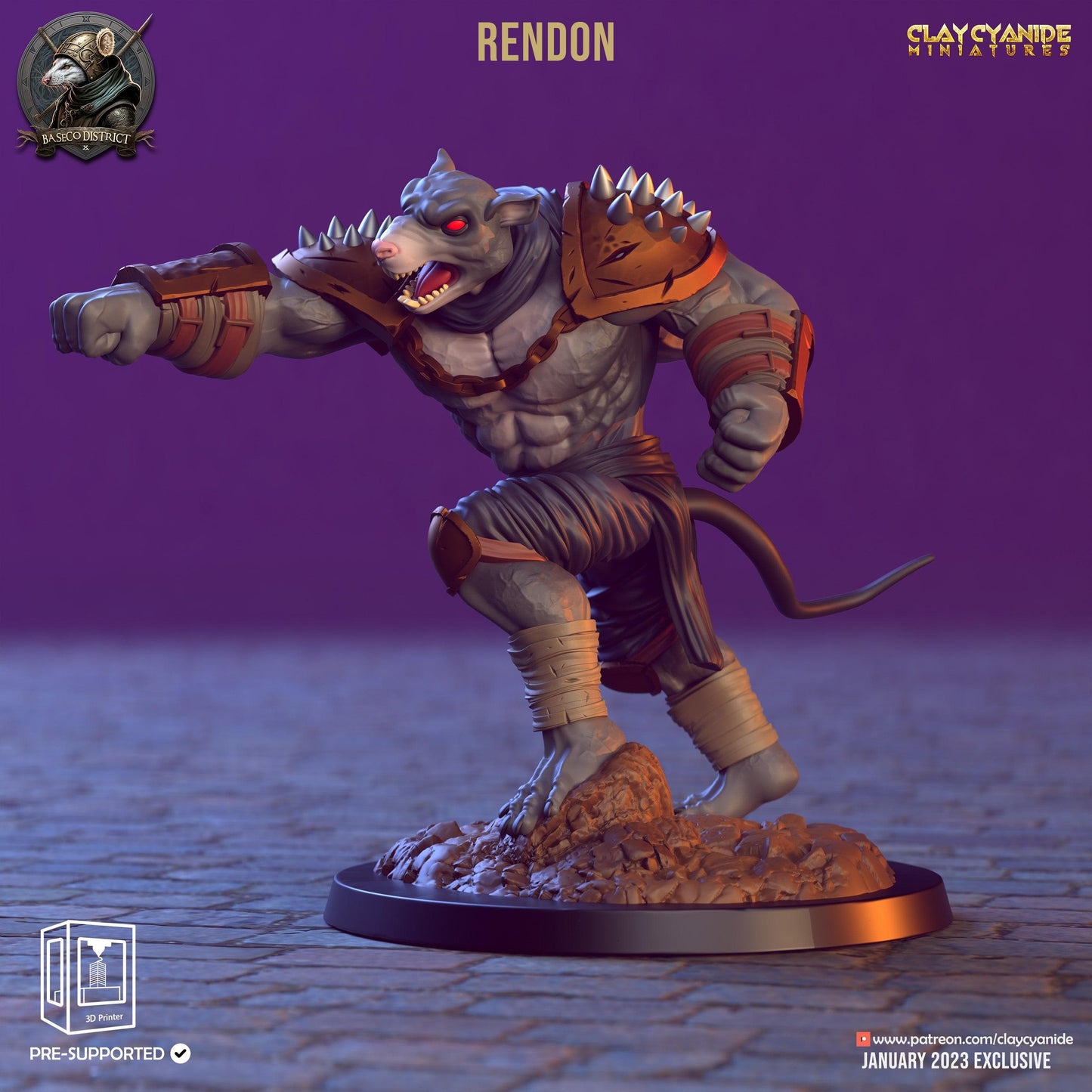 3D Printed Clay Cyanide Baseco District Factions Tribes Ragnarok D&D - 3D Printing Boss 