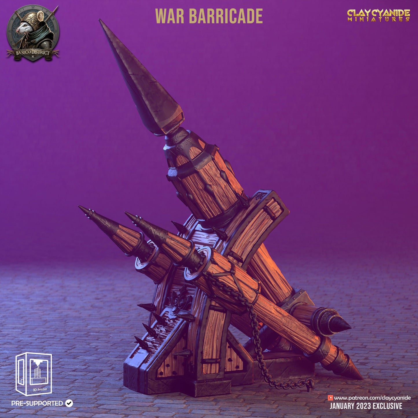 3D Printed Clay Cyanide Baseco District Factions Tribes Ragnarok D&D - 3D Printing Boss 