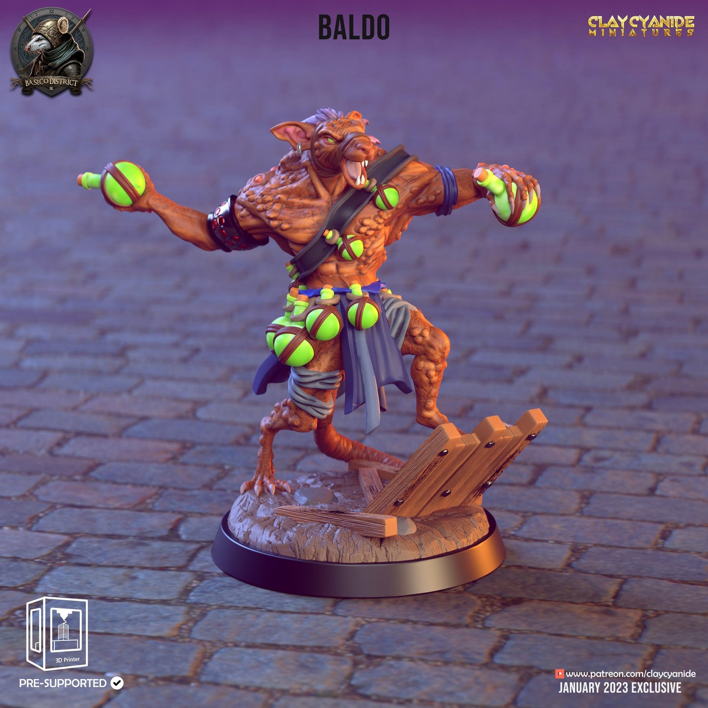 3D Printed Clay Cyanide Baseco District Factions Tribes Ragnarok D&D - 3D Printing Boss 
