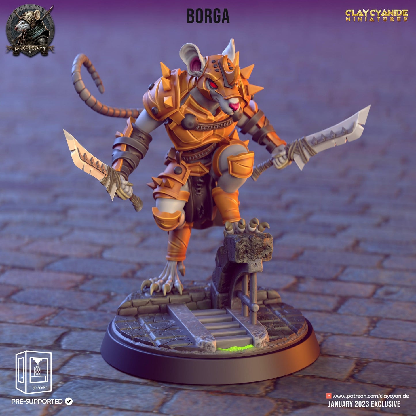 3D Printed Clay Cyanide Baseco District Factions Tribes Ragnarok D&D - 3D Printing Boss 