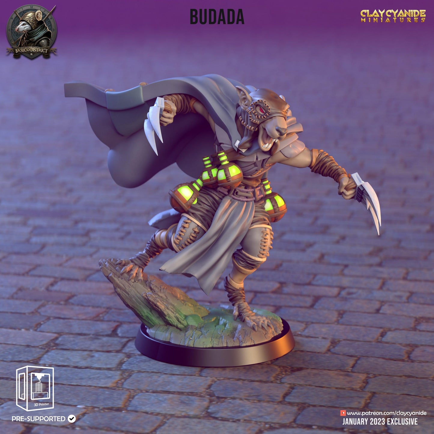 3D Printed Clay Cyanide Baseco District Factions Tribes Ragnarok D&D - 3D Printing Boss 