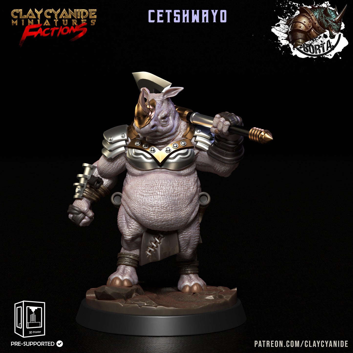 3D Printed Clay Cyanide Battle Borta Factions Tribe Ragnarok D&D - 3D Printing Boss 