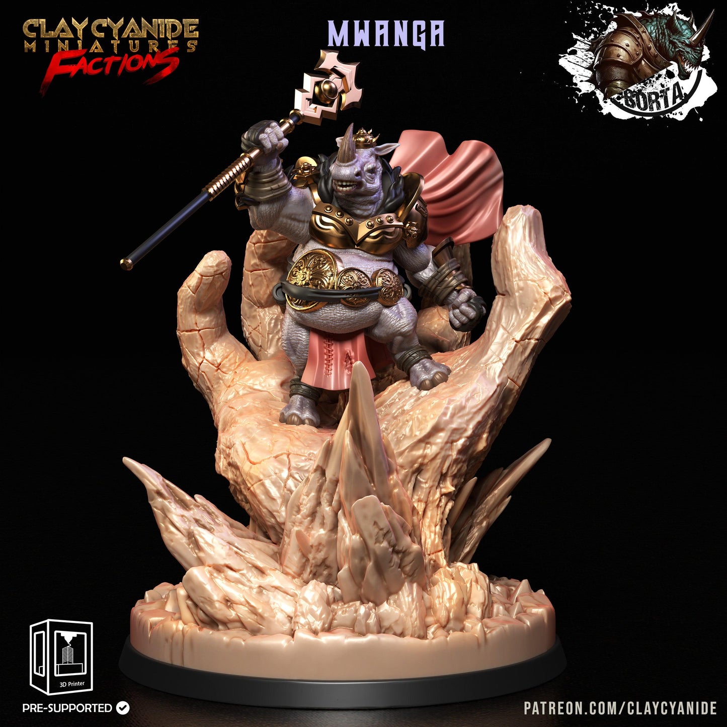 3D Printed Clay Cyanide Battle Borta Factions Tribe Ragnarok D&D - 3D Printing Boss 