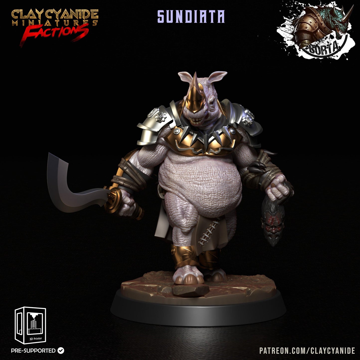 3D Printed Clay Cyanide Battle Borta Factions Tribe Ragnarok D&D - 3D Printing Boss 