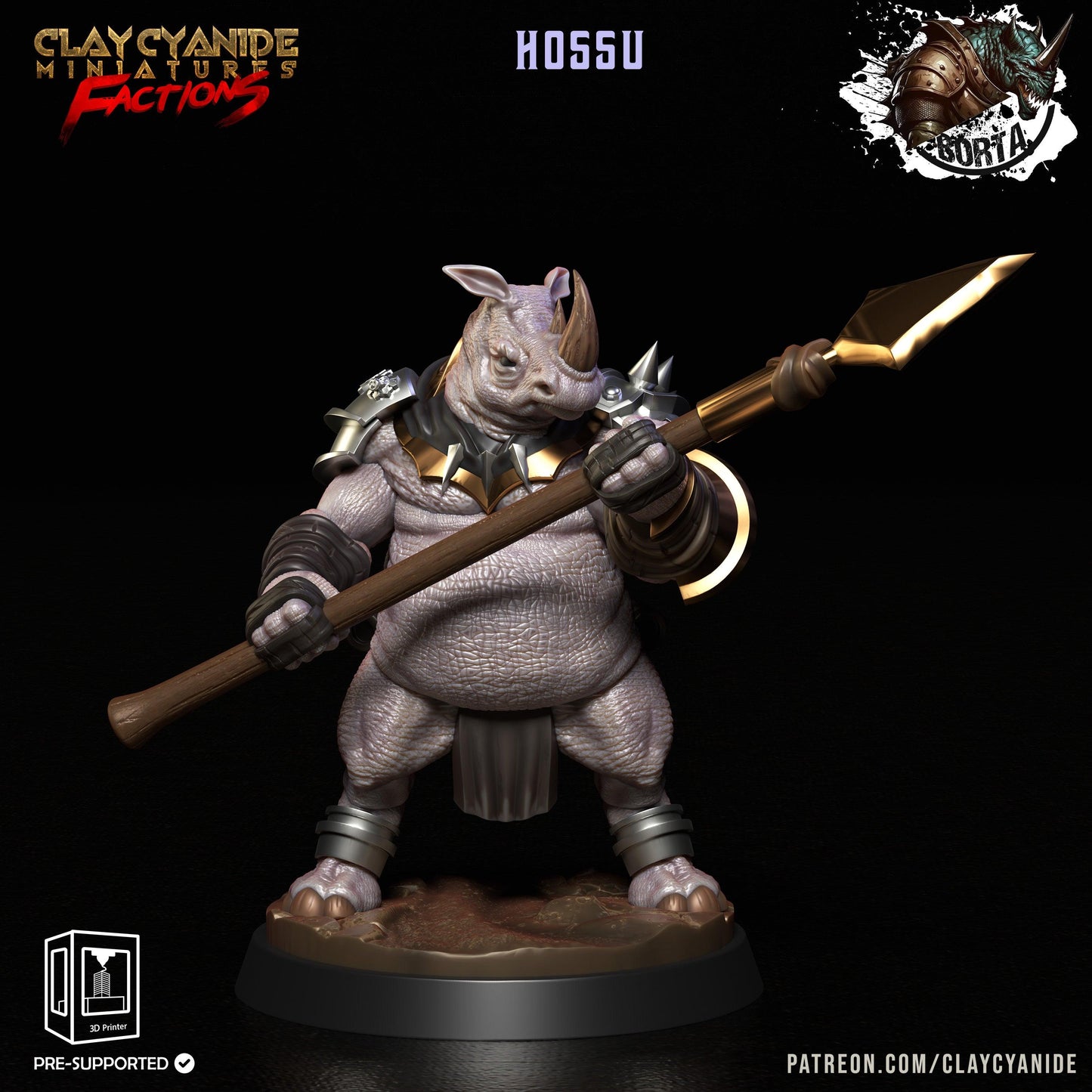 3D Printed Clay Cyanide Battle Borta Factions Tribe Ragnarok D&D - 3D Printing Boss 