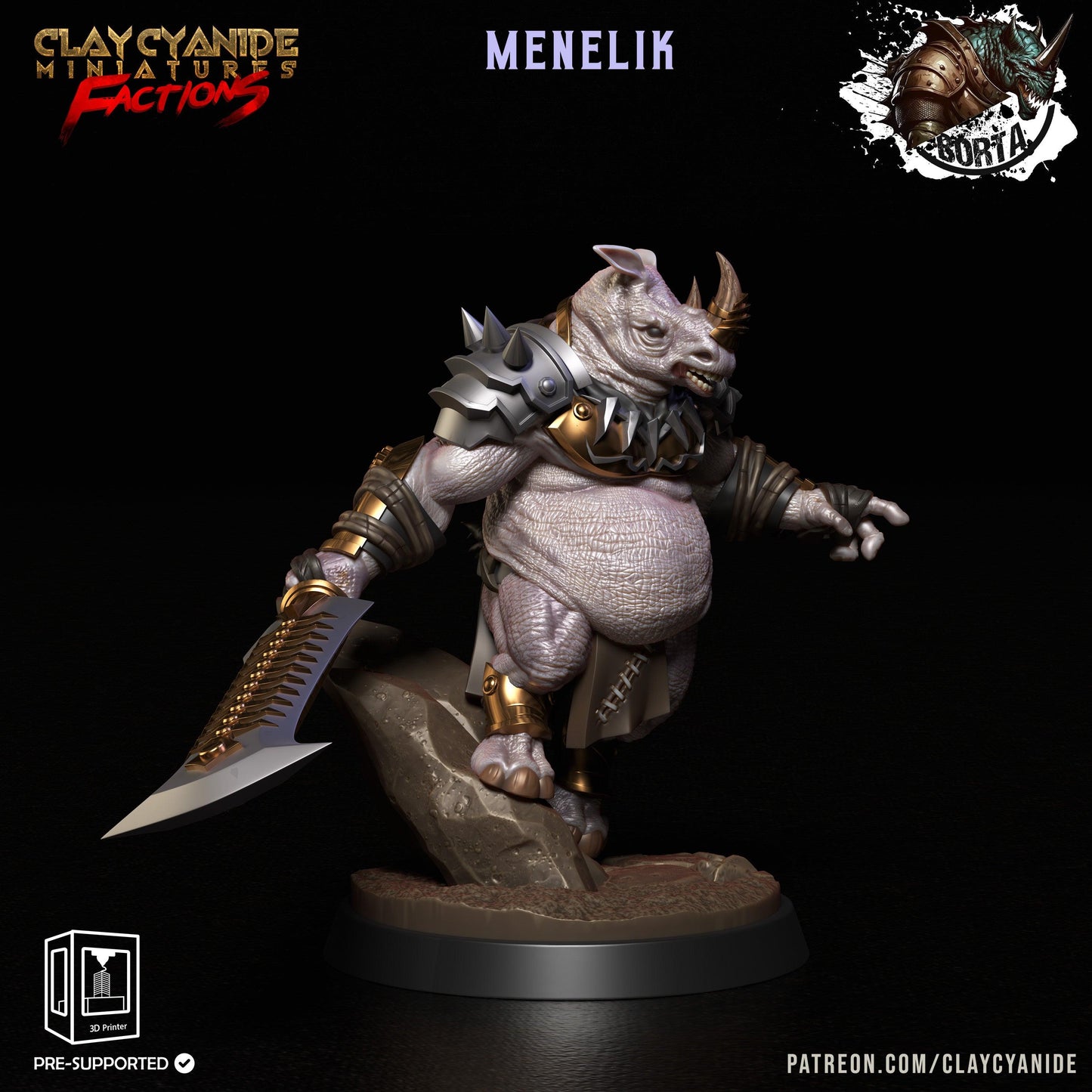 3D Printed Clay Cyanide Battle Borta Factions Tribe Ragnarok D&D - 3D Printing Boss 