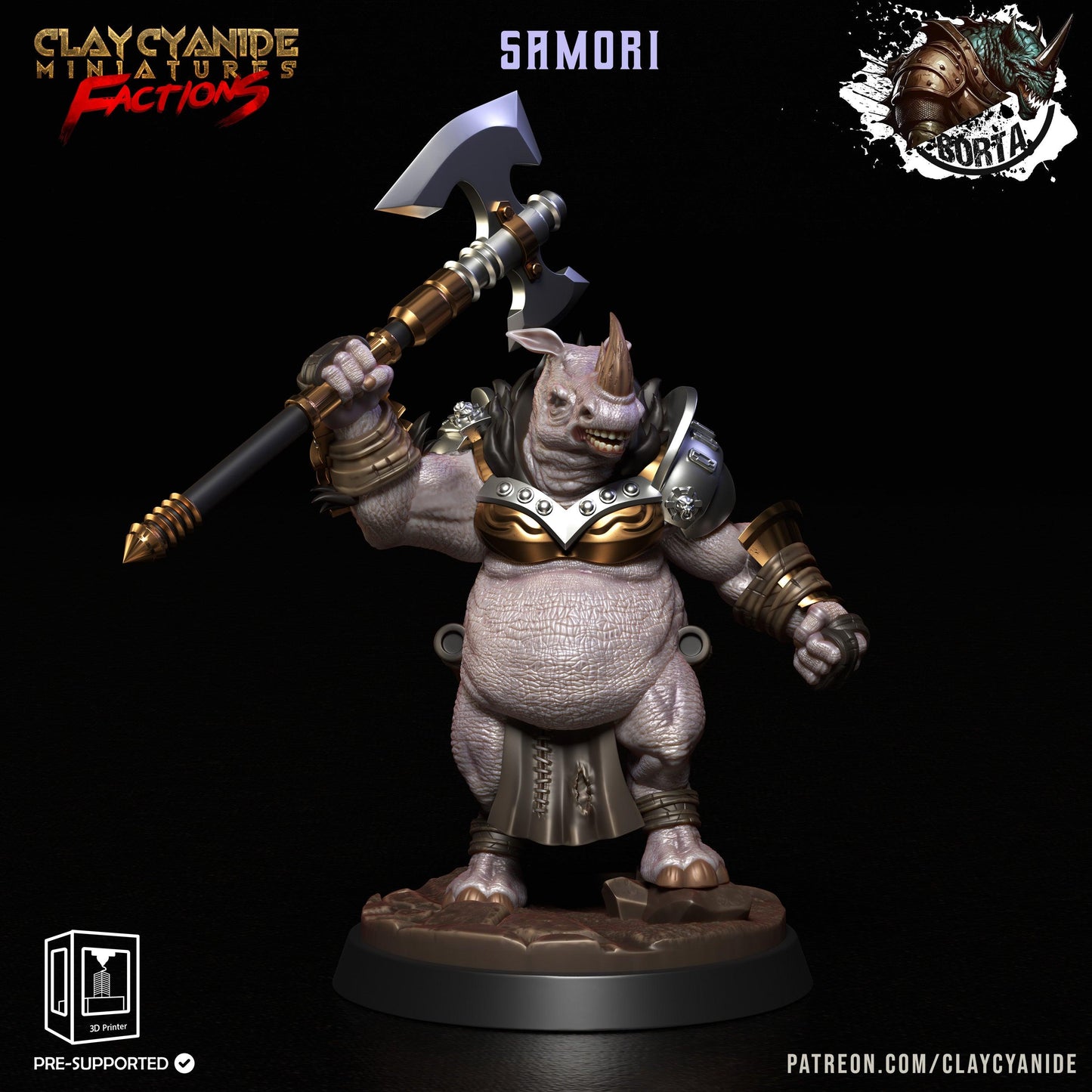 3D Printed Clay Cyanide Battle Borta Factions Tribe Ragnarok D&D - 3D Printing Boss 